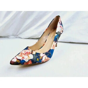 Jessica Simpson Size 9.5M Women's Levin Floral Point Toe Slip On Stiletto Pumps